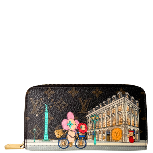 Louis Vuitton Zippy Vivienne Holiday Monogram Canvas Braun / sehr gut