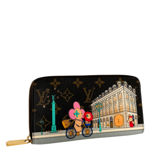 Louis Vuitton Zippy Vivienne Holiday Monogram Canvas Braun / sehr gut