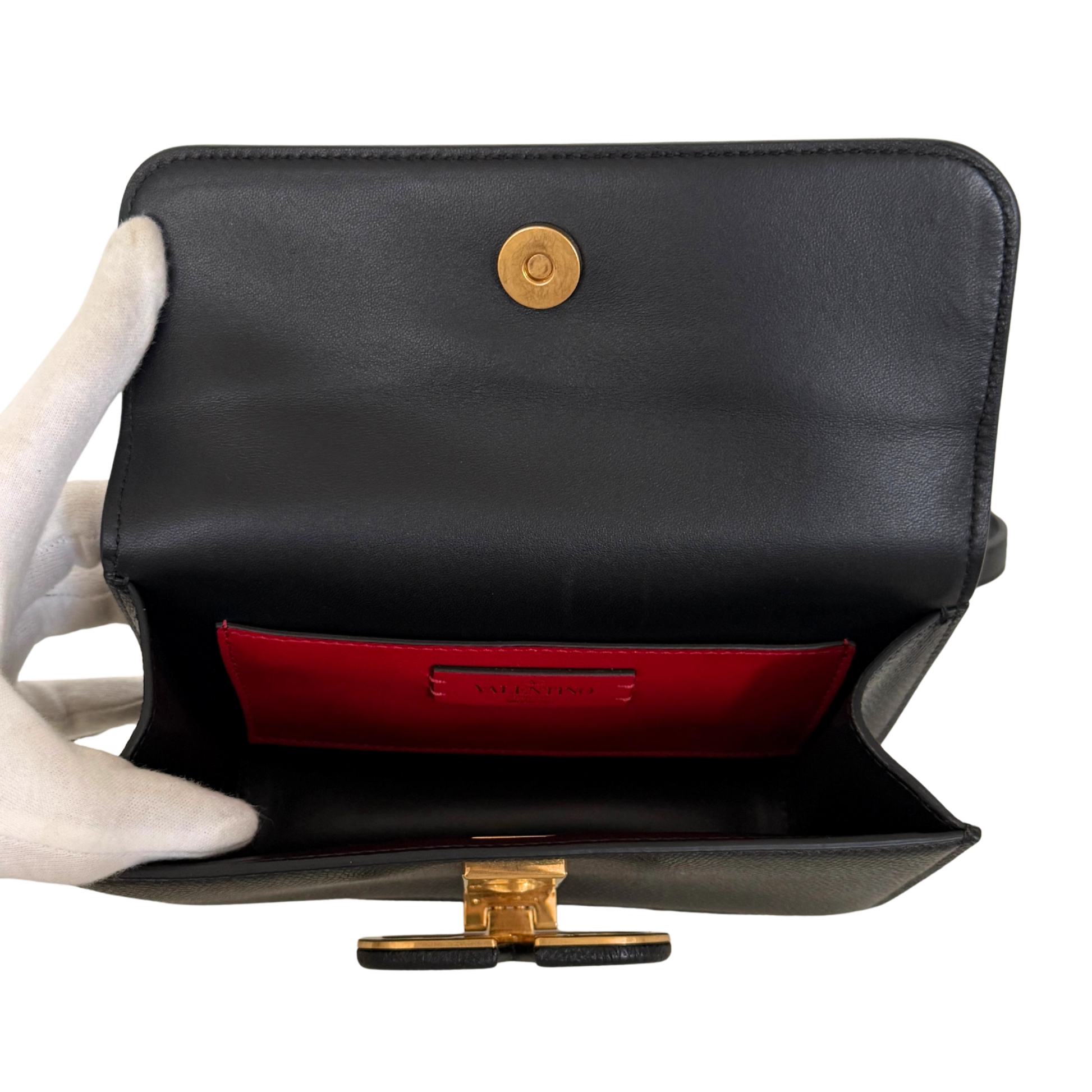 Valentino Garavani Vsling Schultertasche Small Schwarz / neuwertig Valentino