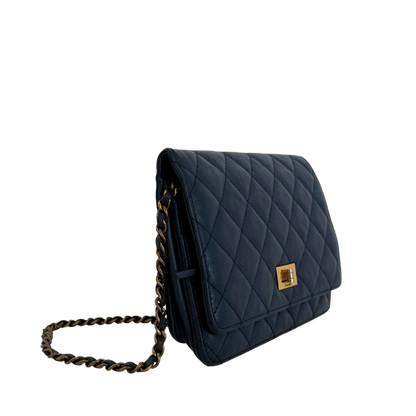 Chanel Wallet on Chain 2.55 Reissue Marineblau / gut Chanel