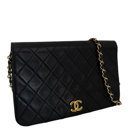 Chanel Timeless Wallet on Chain WOC Lammleder Schwarz / gut Chanel