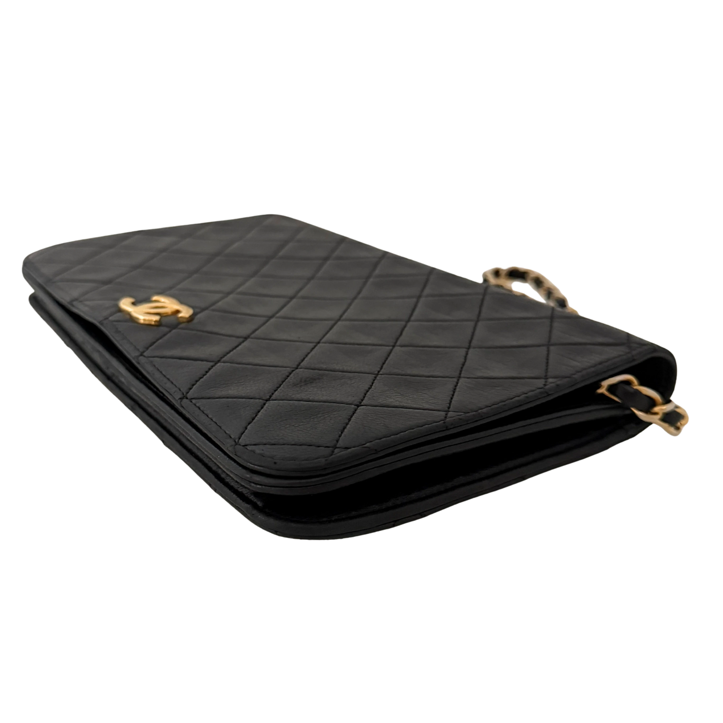 Chanel Timeless Wallet on Chain WOC Lammleder Schwarz / gut Chanel