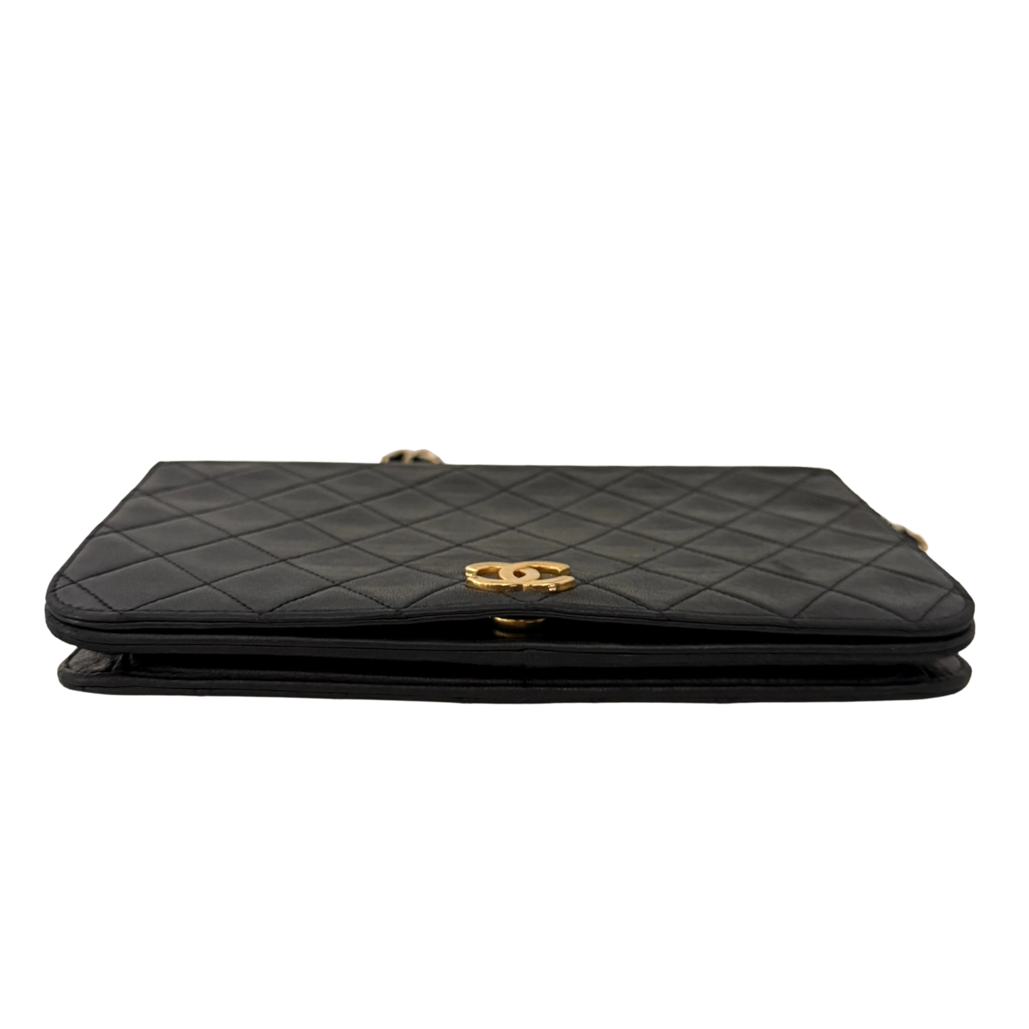 Chanel Timeless Wallet on Chain WOC Lammleder Schwarz / gut Chanel