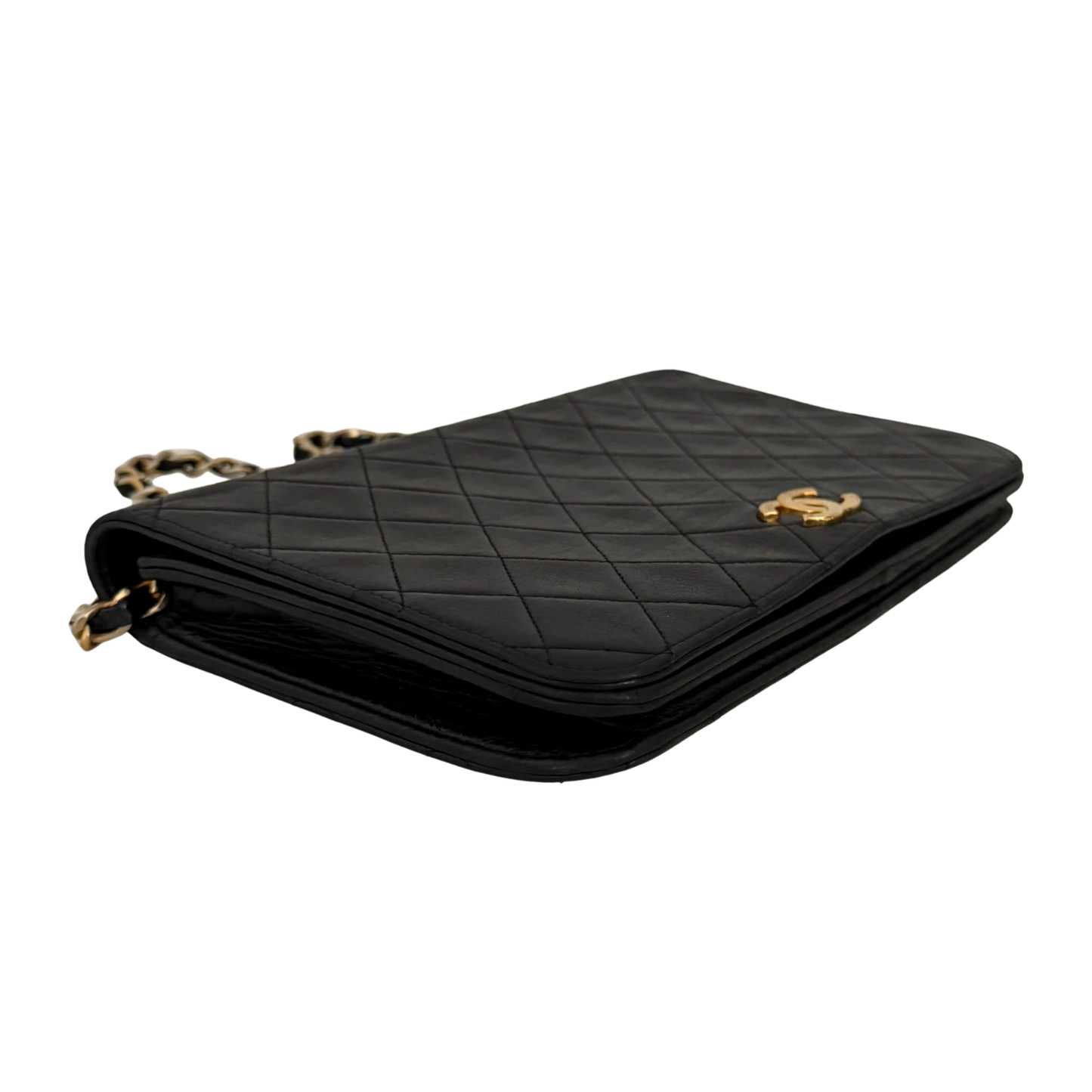 Chanel Timeless Wallet on Chain WOC Lammleder Schwarz / gut Chanel