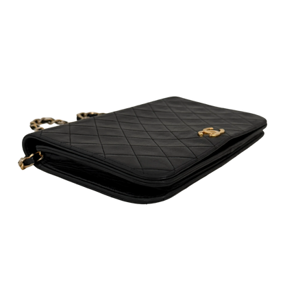 Chanel Timeless Wallet on Chain WOC Lammleder Schwarz / gut Chanel