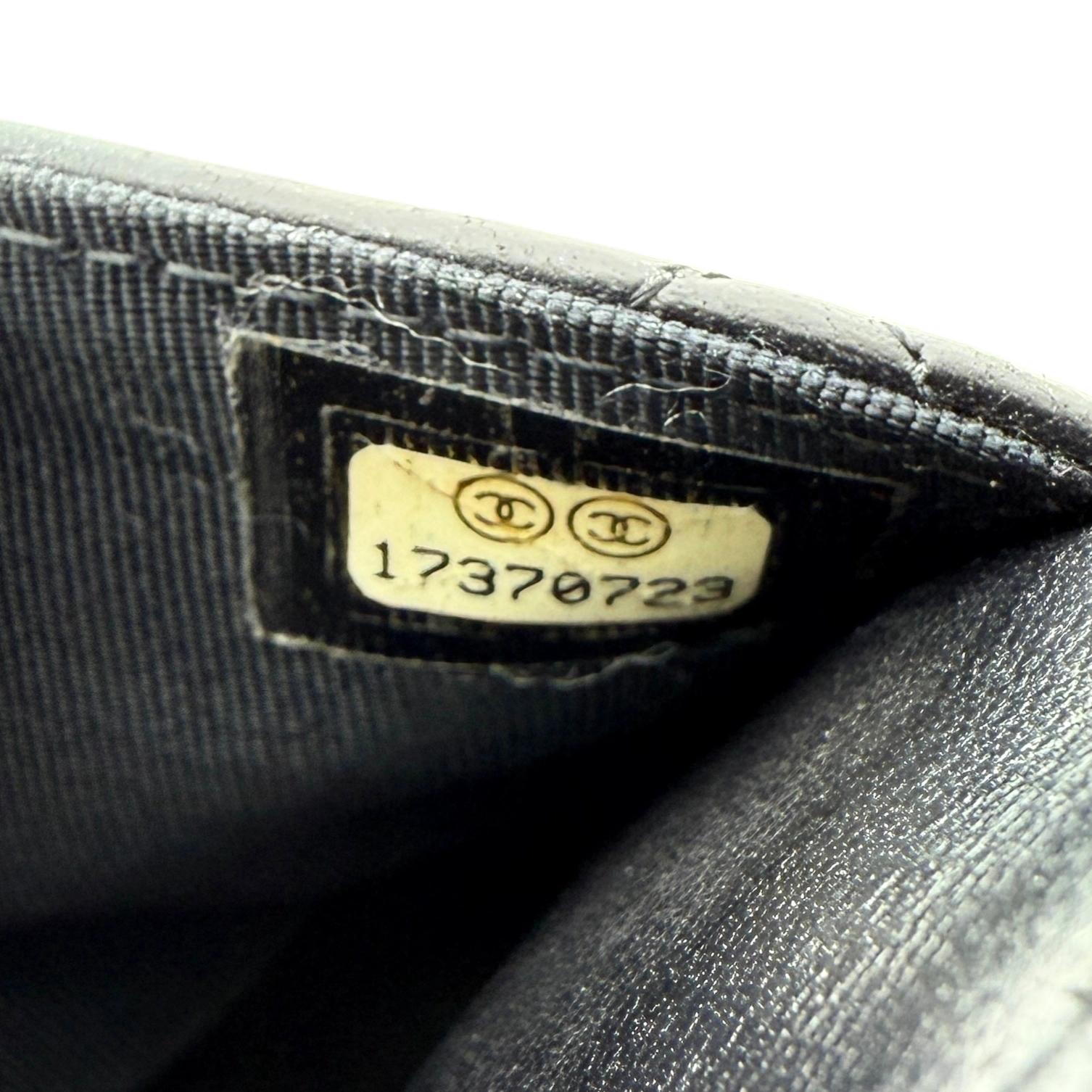 Chanel Wallet on Chain Bag Schwarz silberne Hardware / gut Chanel