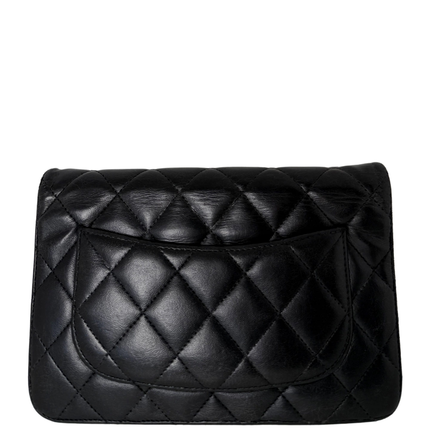 Chanel Wallet on Chain Bag Schwarz silberne Hardware / gut Chanel