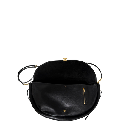 CELINE Halfmoon weiche Triomphe groß Leder schwarz Fullset / sehr gut CELINE