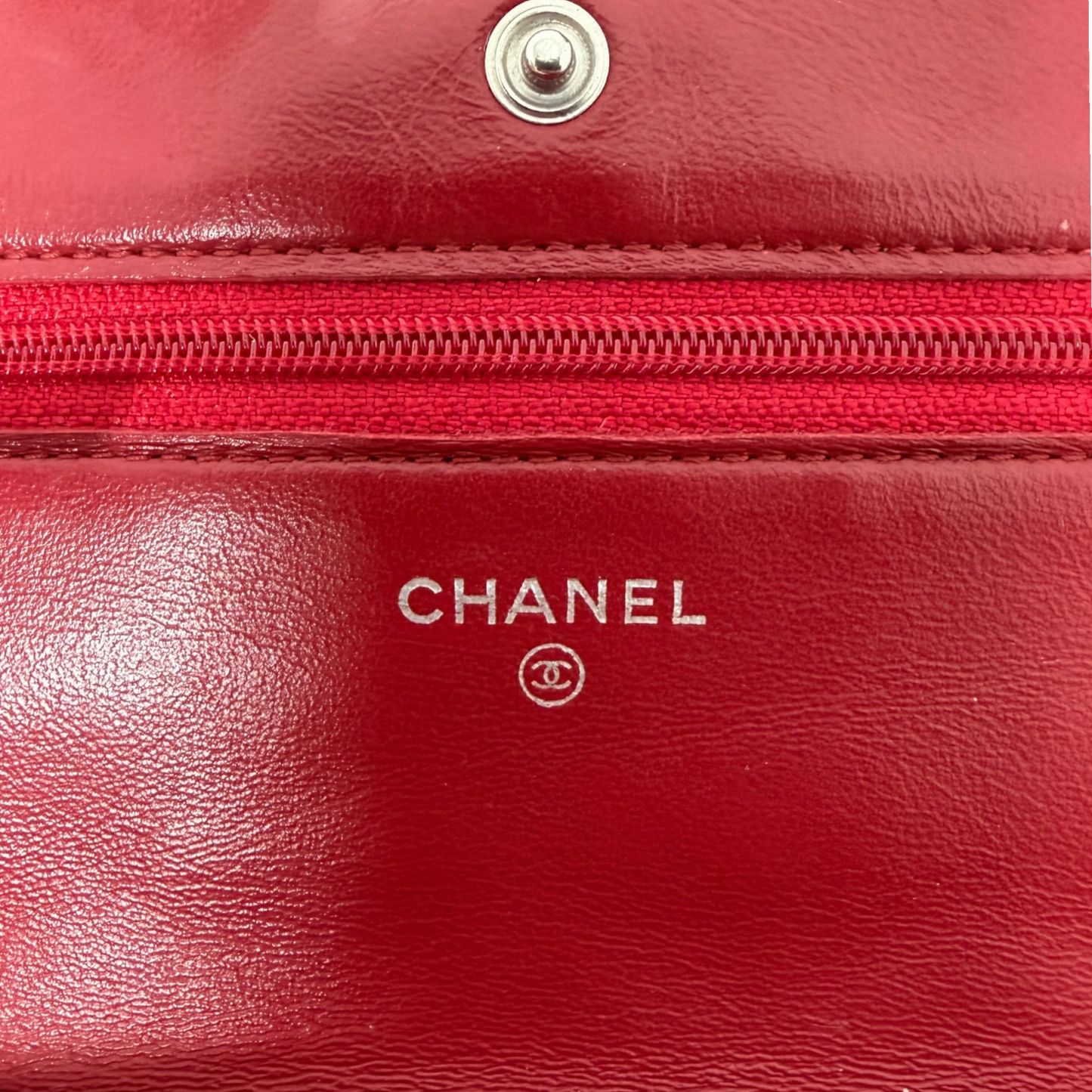 Chanel Wallet on Chain Lammleder Rot Chanel