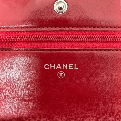 Chanel Wallet on Chain Lammleder Rot Chanel