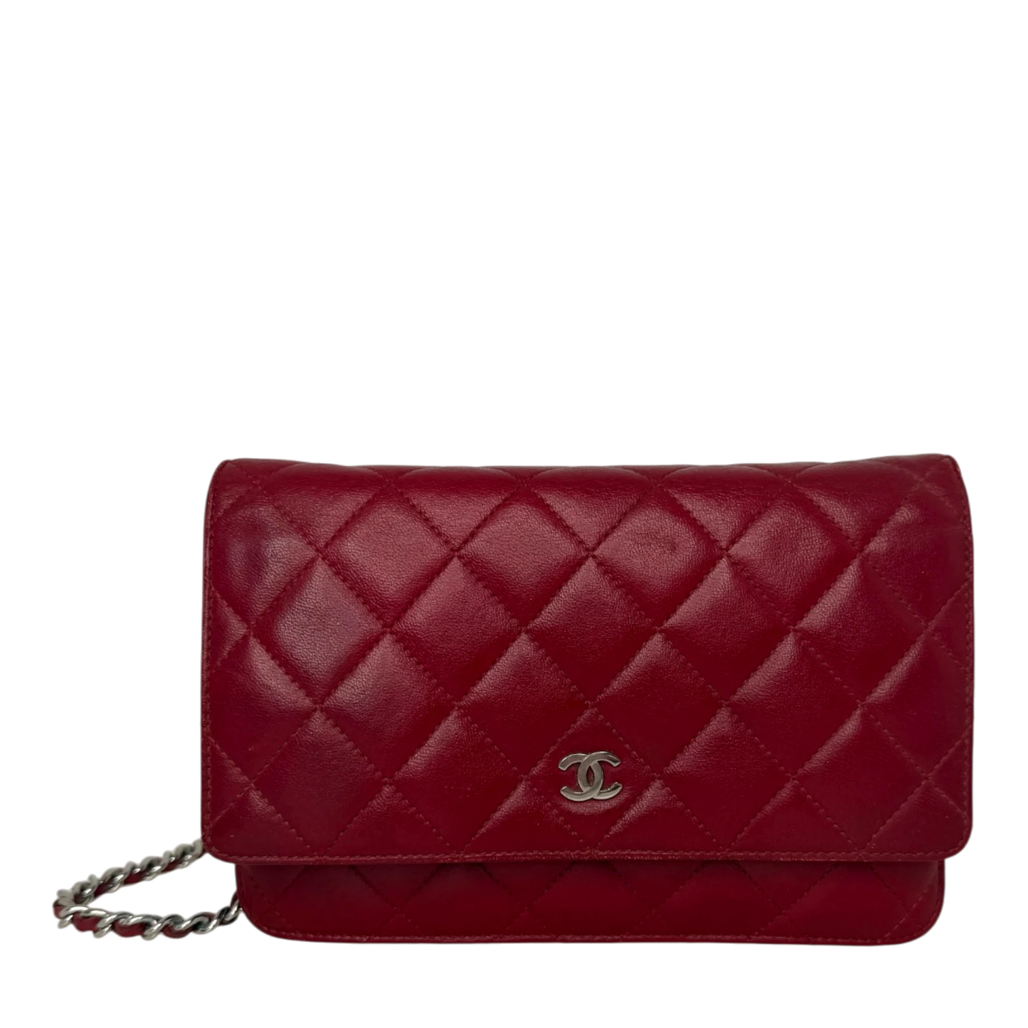 Chanel Wallet on Chain Lammleder Rot Chanel