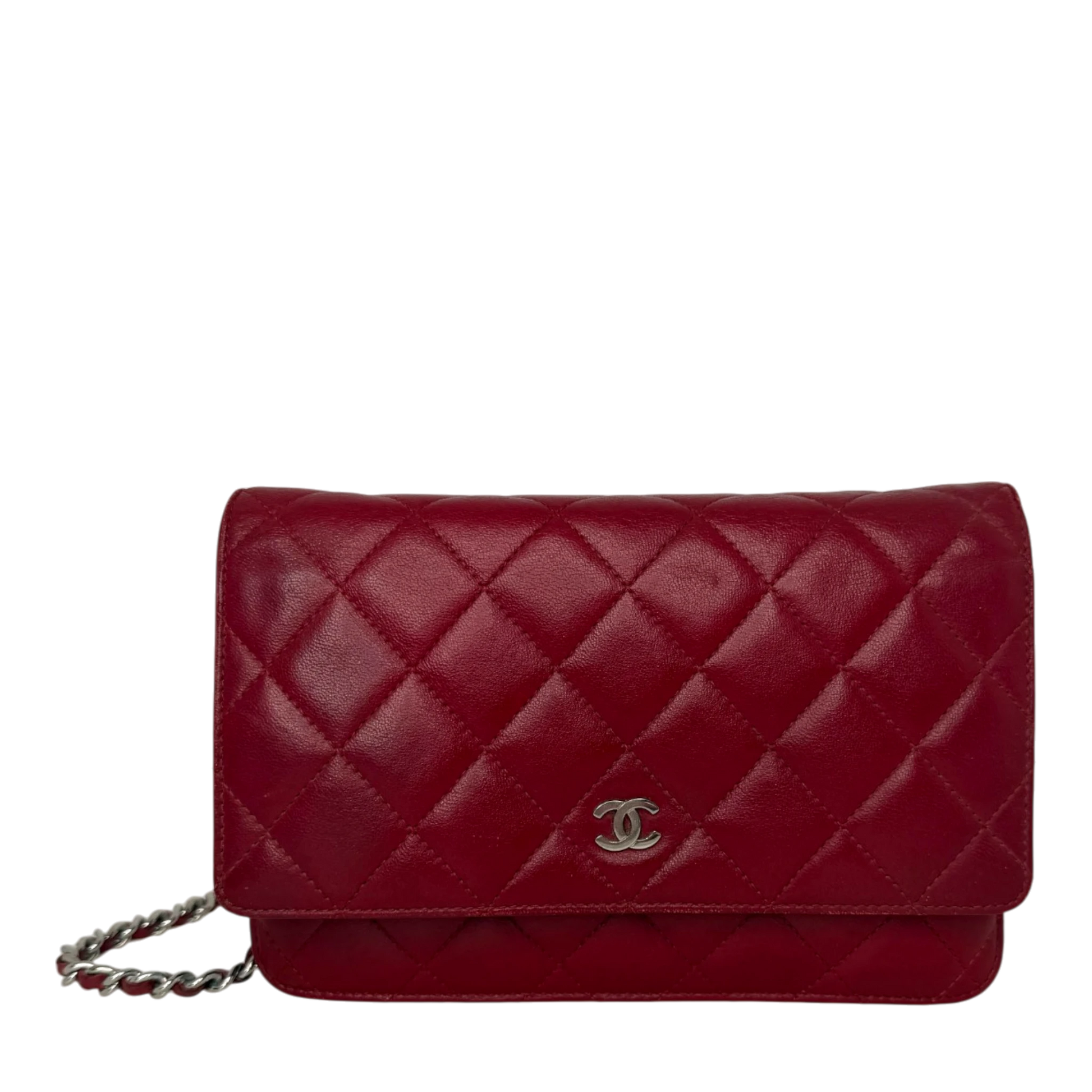 Chanel Wallet on Chain Lammleder Rot Chanel