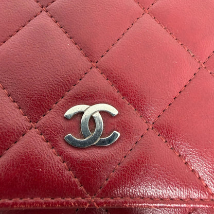 Chanel Wallet on Chain Lammleder Rot Chanel