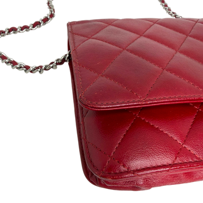 Chanel Wallet on Chain Lammleder Rot Chanel