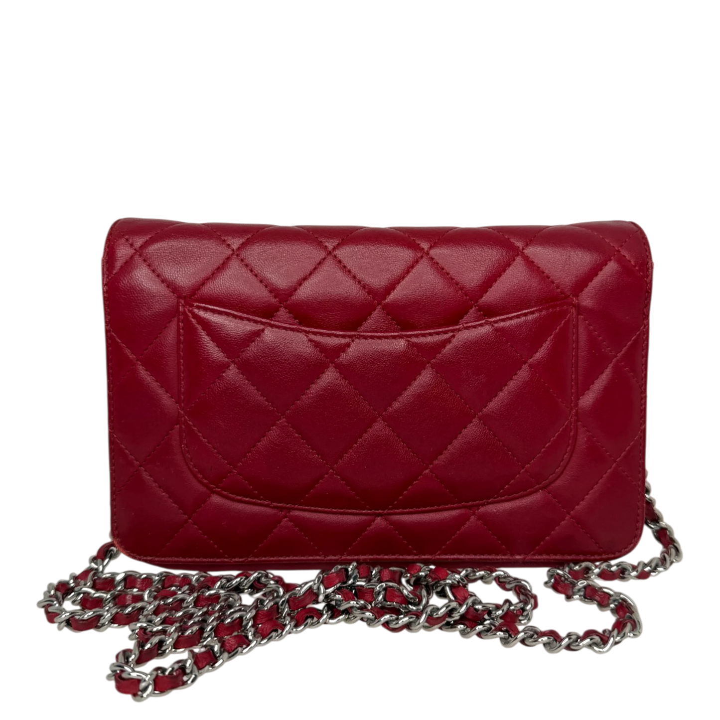 Chanel Wallet on Chain Lammleder Rot Chanel