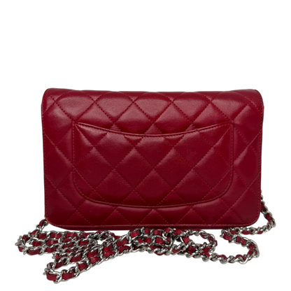 Chanel Wallet on Chain Lammleder Rot Chanel