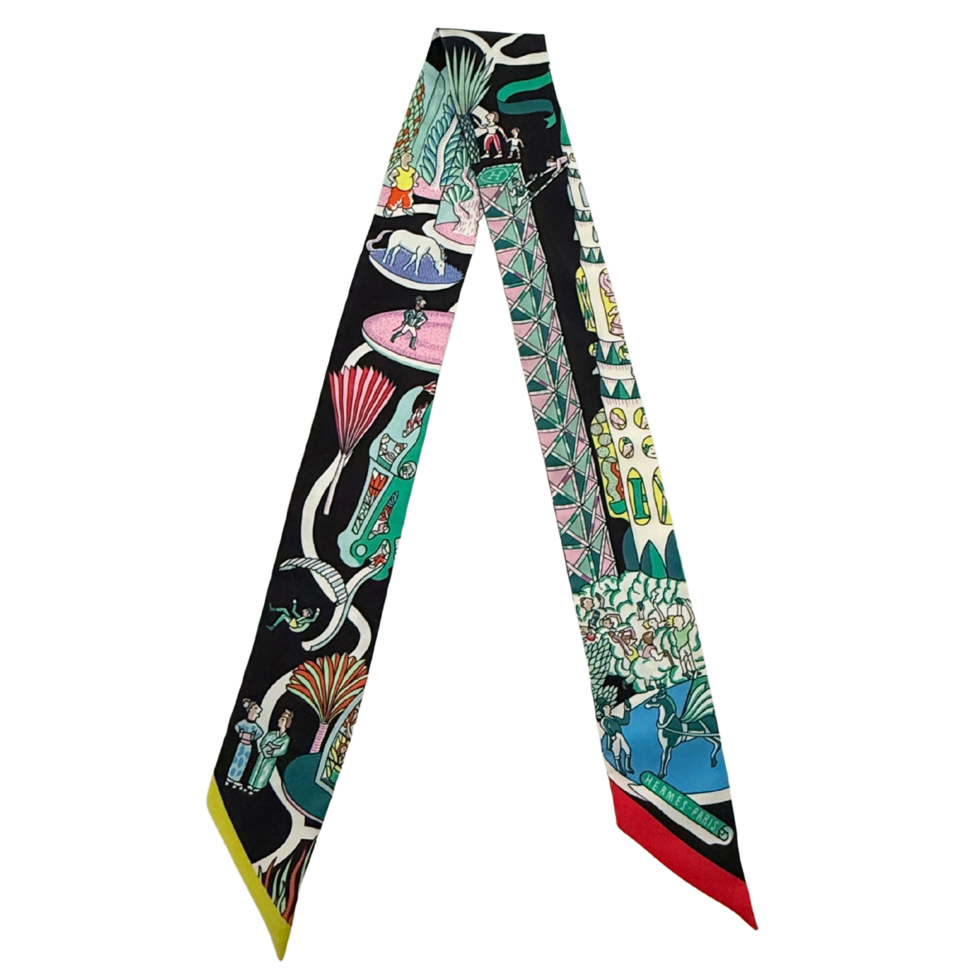 Hermès Twilly Weltausstellung schwarz / neuwertig Hermès