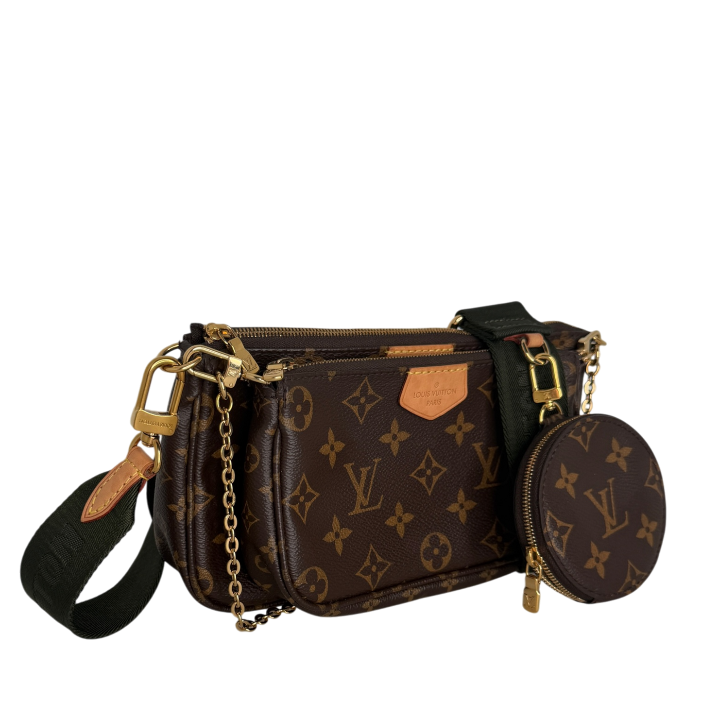 Louis Vuitton Multi Pochette Accessoires Monogram Khaki Fullset / sehr gut Louis Vuitton