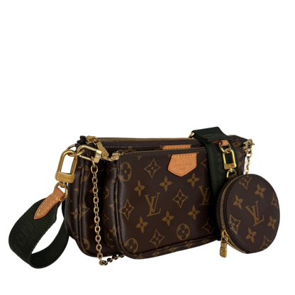 Louis Vuitton Multi Pochette Accessoires Monogram Khaki Fullset / sehr gut Louis Vuitton