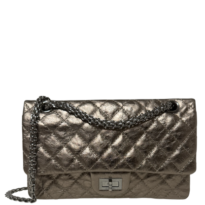 Chanel 2.55 Reissue 224 Classic Double Flap Bag Metallic Bronze / sehr gut Chanel