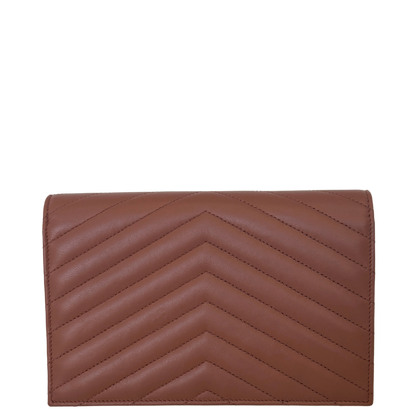 Saint Laurent YSL Cassandre Envelope mit Kettenriemen Rose Fullset / sehr gut Saint Laurent