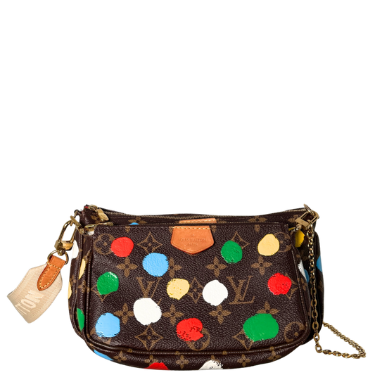 Louis Vuitton x Yayoi Kusama Multi Pochette Accessoires Monogram Multicolor M46385 / sehr gut Louis Vuitton