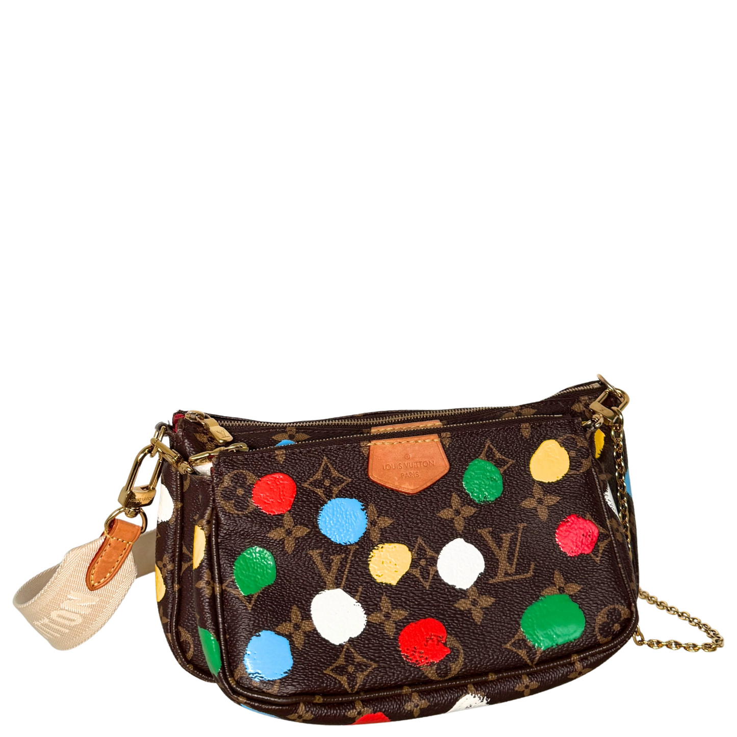 Louis Vuitton x Yayoi Kusama Multi Pochette Accessoires Monogram Multicolor M46385 / sehr gut Louis Vuitton