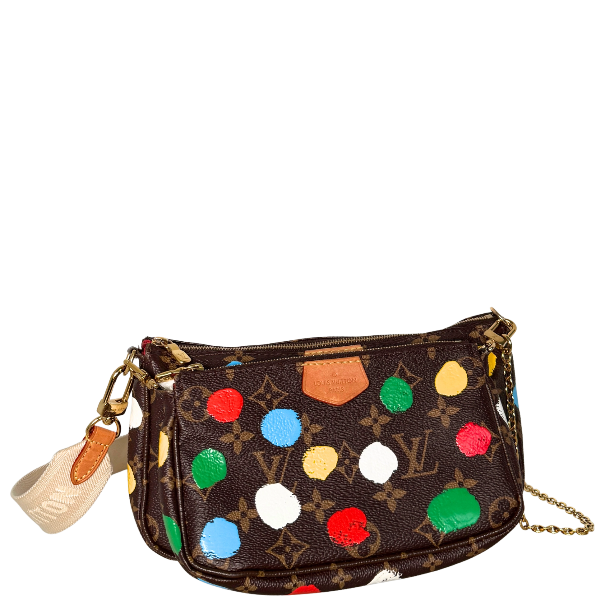 Louis Vuitton x Yayoi Kusama Multi Pochette Accessoires Monogram Multicolor M46385 / sehr gut Louis Vuitton