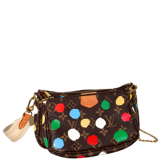 Louis Vuitton x Yayoi Kusama Multi Pochette Accessoires Monogram Multicolor M46385 / sehr gut Louis Vuitton