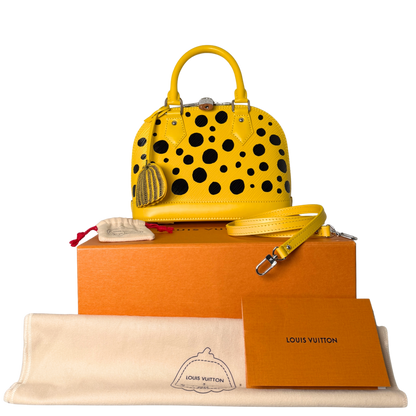 Louis Vuitton x Yayoi Kusama Alma BB Handtasche aus Epi-Leder Gelb M21700 Fullset / neuwertig Louis Vuitton