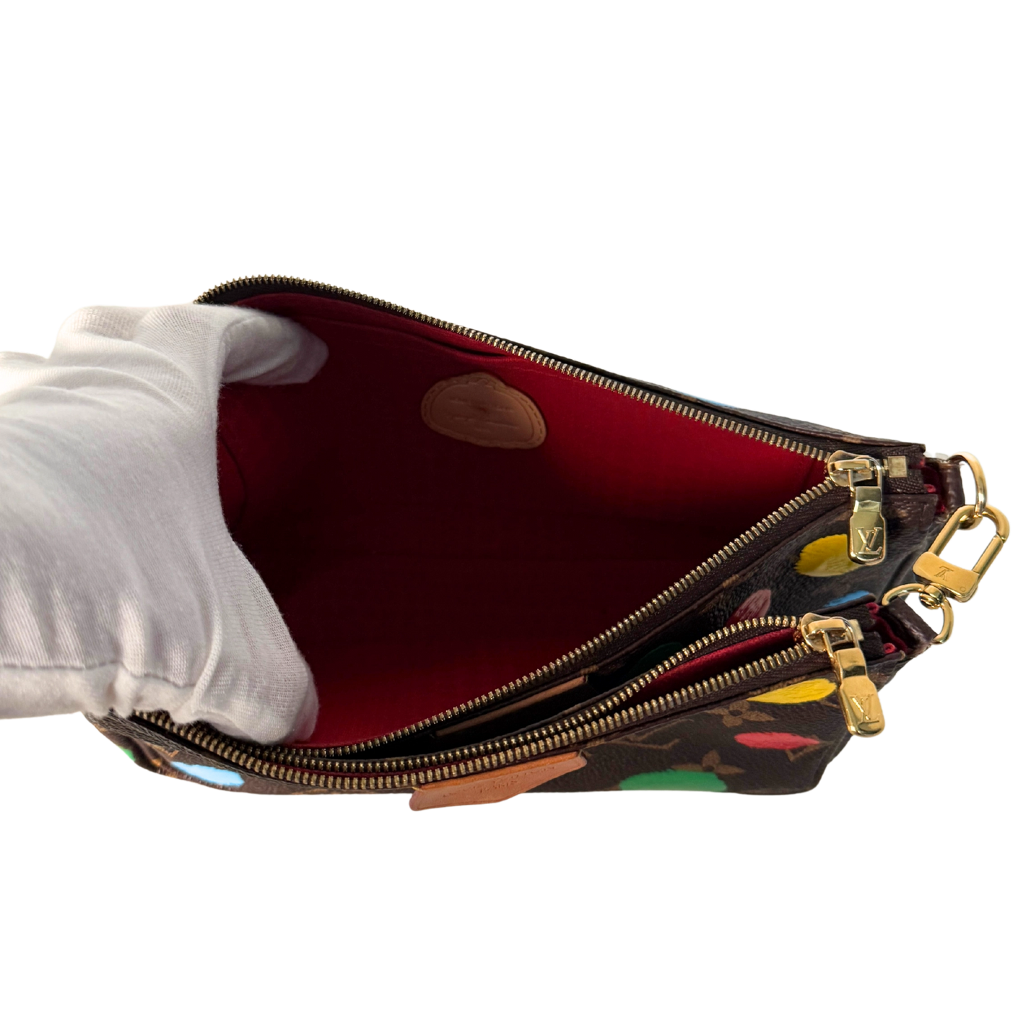Louis Vuitton x Yayoi Kusama Multi Pochette Accessoires Monogram Multicolor M46385 / sehr gut Louis Vuitton