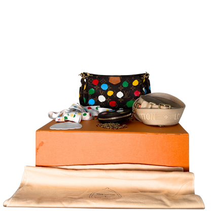 Louis Vuitton x Yayoi Kusama Multi Pochette Accessoires Monogram Multicolor M46385 / sehr gut Louis Vuitton