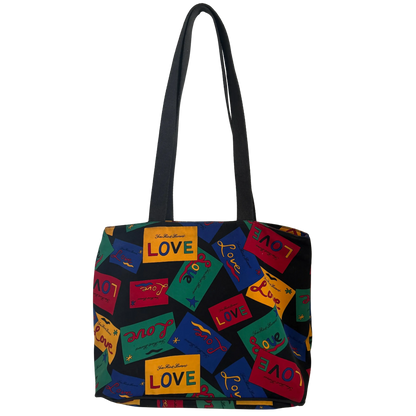 Yves Saint Laurent Love Printed Nylon Handtasche Bunt / gut Saint Laurent