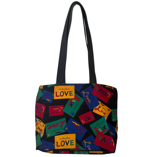 Yves Saint Laurent Love Printed Nylon Handtasche Bunt / gut Saint Laurent