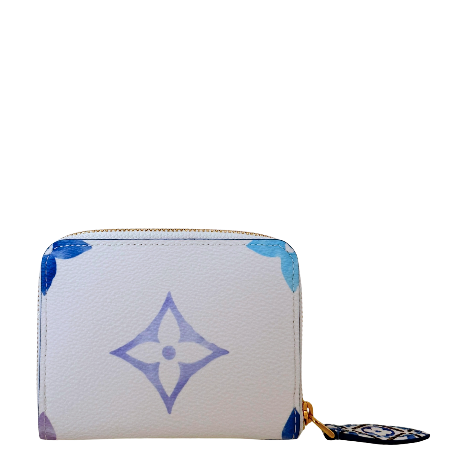 Louis Vuitton Zippy Coin Geldbörse Watercolor Flower Tile Blau Fullset / neuwertig