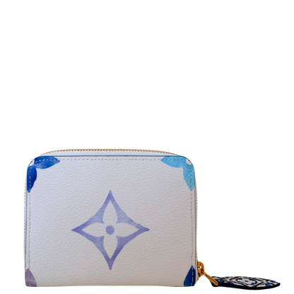 Louis Vuitton Zippy Coin Geldbörse Watercolor Flower Tile Blau Fullset / neuwertig