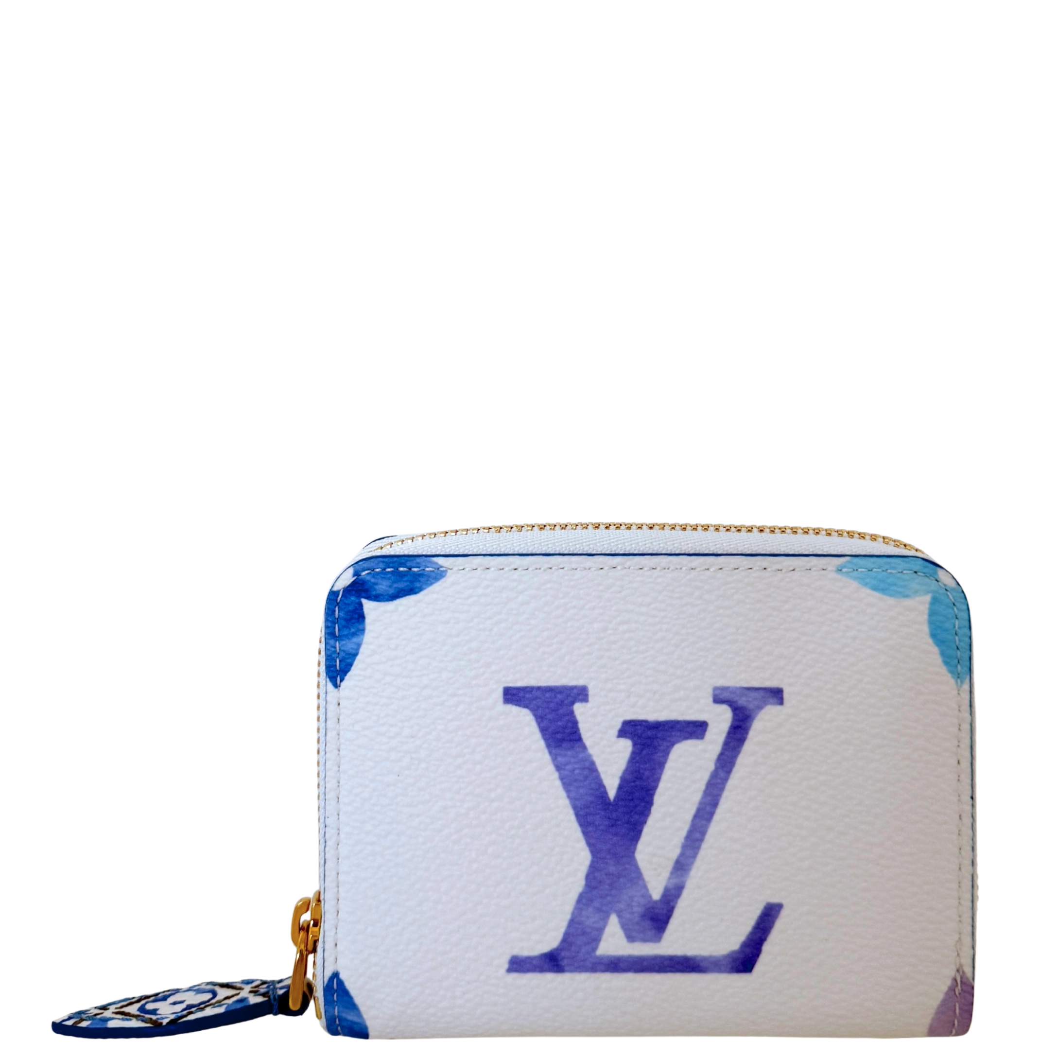 Louis Vuitton Zippy Coin Geldbörse Watercolor Flower Tile Blau Fullset / neuwertig