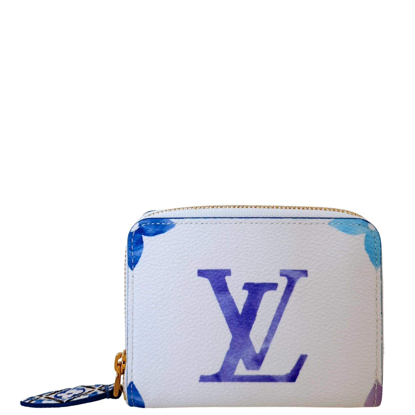 Louis Vuitton Zippy Coin Geldbörse Watercolor Flower Tile Blau Fullset / neuwertig