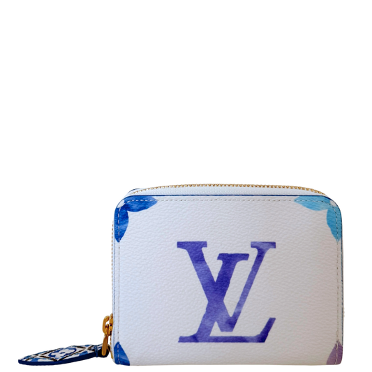 Louis Vuitton Zippy Coin Geldbörse Watercolor Flower Tile Blau Fullset / neuwertig
