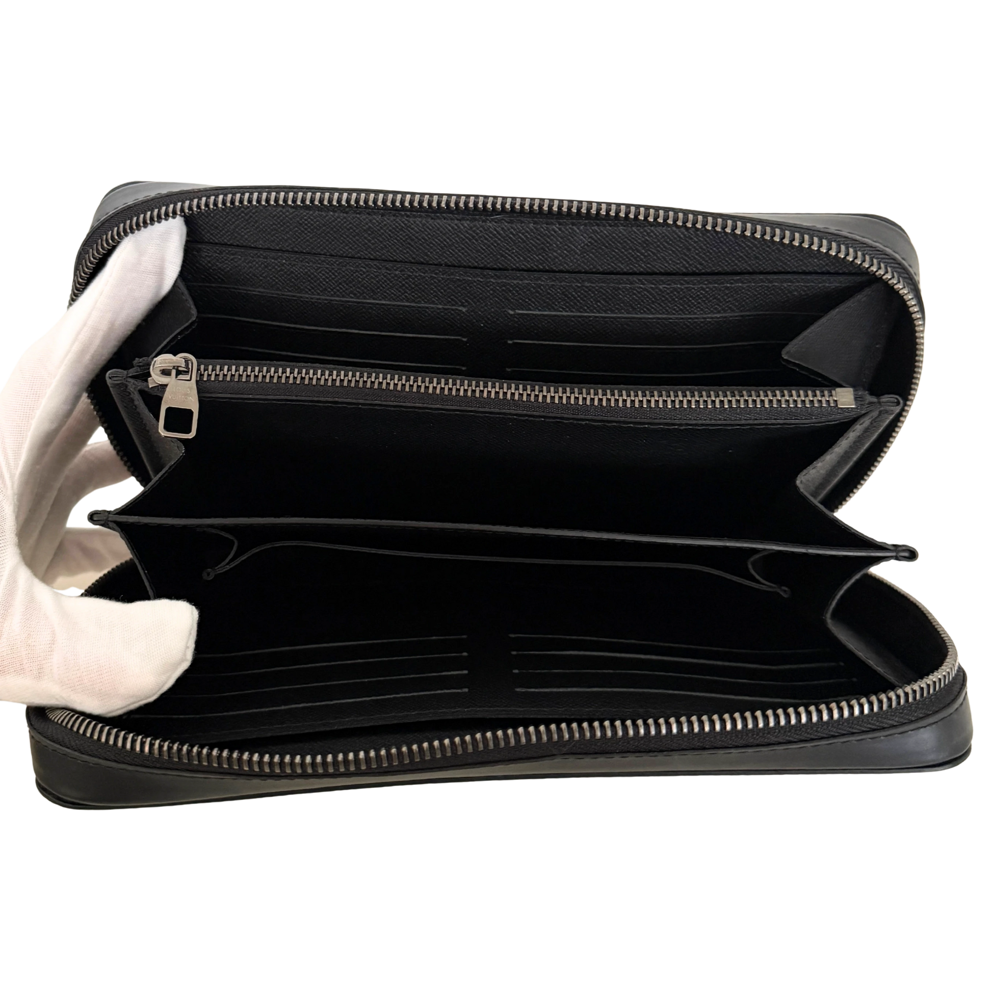 Louis Vuitton Zippy XL Wallet Monogram Eclipse M61698 Schwarz / neuwertig Louis Vuitton