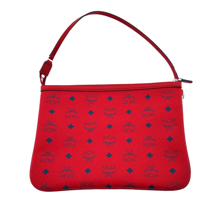 MCM Liz Wendeshopper Large rot mit großer abnehmbarer Pouch 2025 / ungetragen MCM
