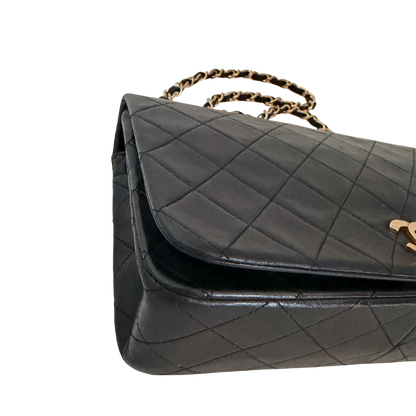 Chanel Timeless Single Flap Small Lammleder Schwarz / gut Chanel