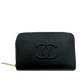 Chanel Coco Mark  kleine Geldbörse CC Leder schwarz / sehr gut Chanel