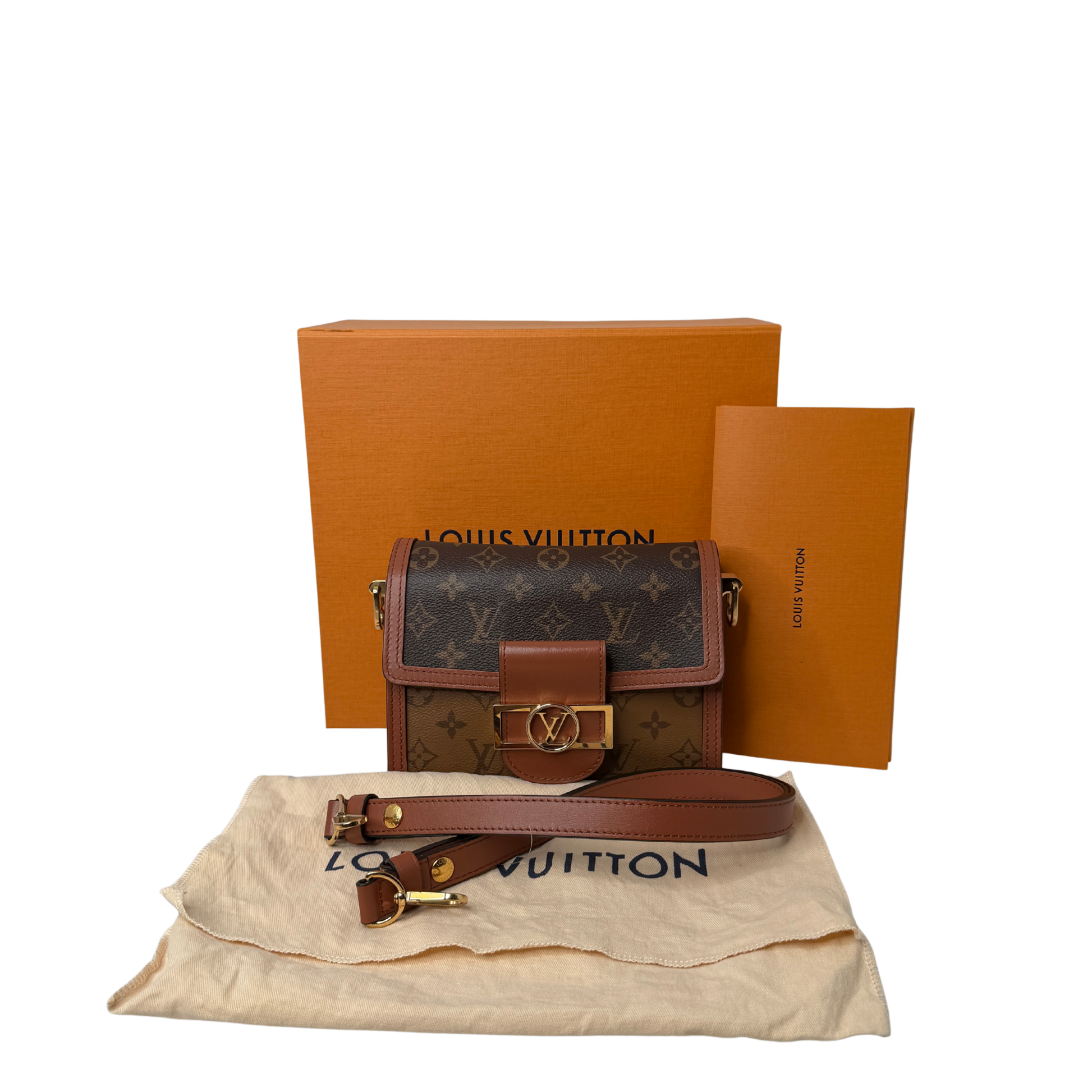 Louis Vuitton Mini Dauphine Monogram Reverse Canvas Fullset / sehr gut Louis Vuitton