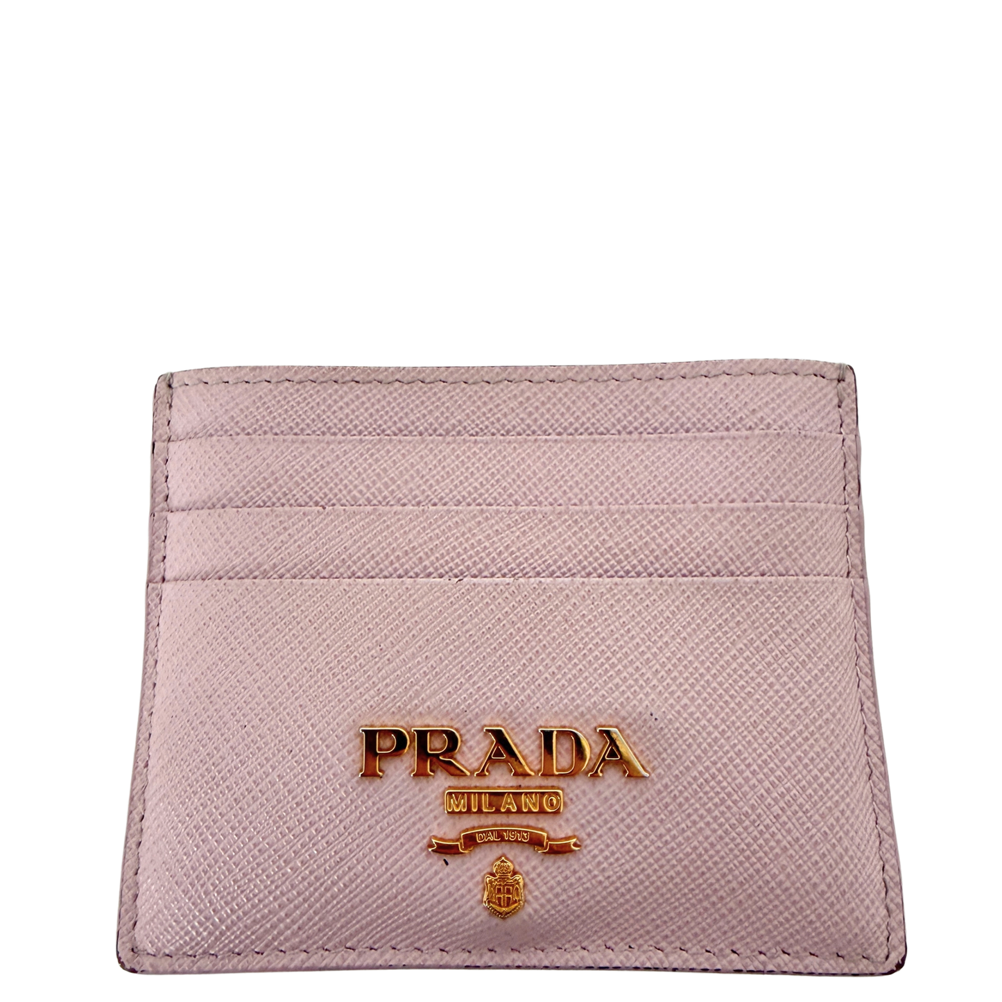 Prada Kartenetui aus Saffiano Leder pink / akzeptabel Prada