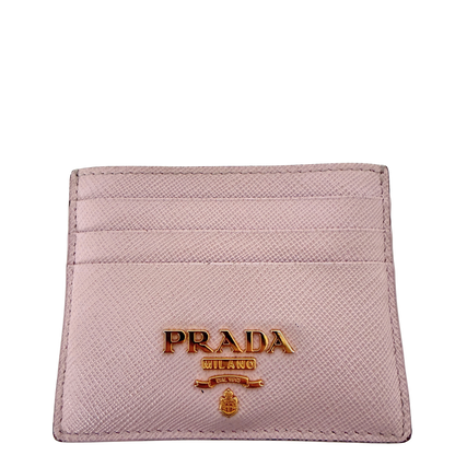 Prada Kartenetui aus Saffiano Leder pink / akzeptabel Prada