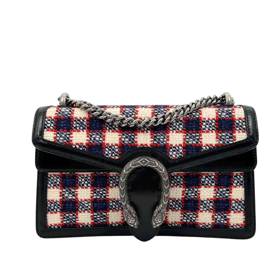 Gucci Dionysus GG Schultertasche klein Multicolor Tweed / neuwertig Gucci