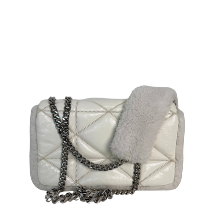 MCM Travia Shearling Shoulder Bag Off- White / neuwertig MCM