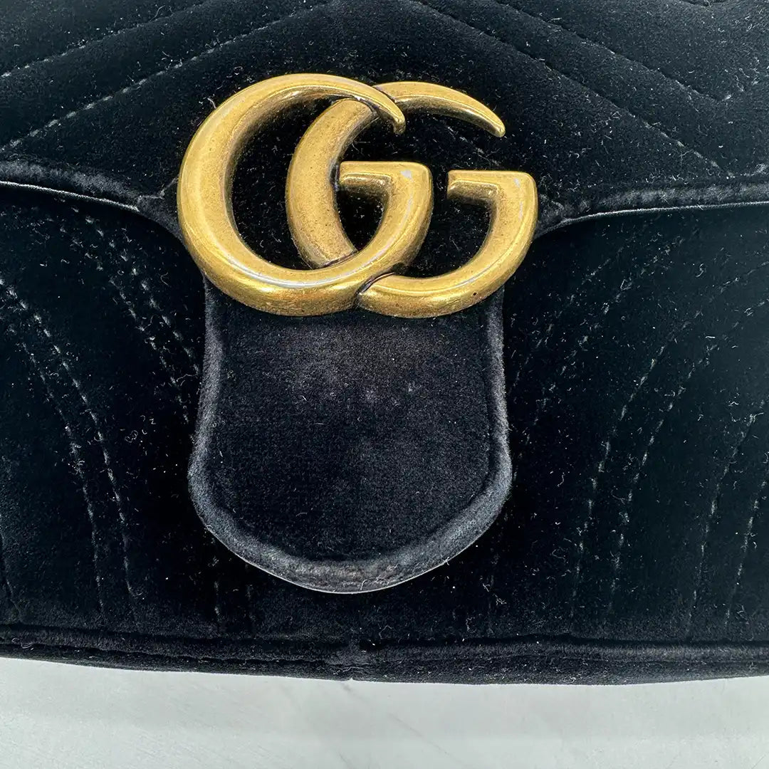 Gucci GG Marmont schwarz Fullset Small / gut