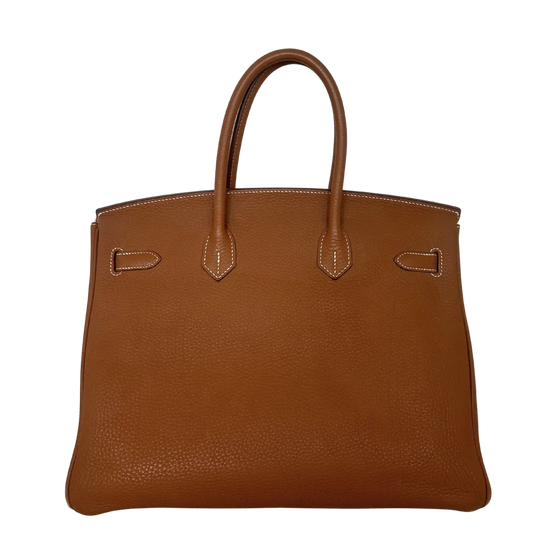 ANGEBOT DER WOCHE: Hermès Birkin Bag 35 Togo Leder braun Palladium Hardware 2011 / sehr gut Hermès